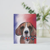 BEAGLE FEIERTAGSPOSTKARTE (Stehend Vorderseite)