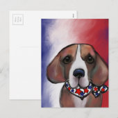 BEAGLE FEIERTAGSPOSTKARTE (Vorne/Hinten)