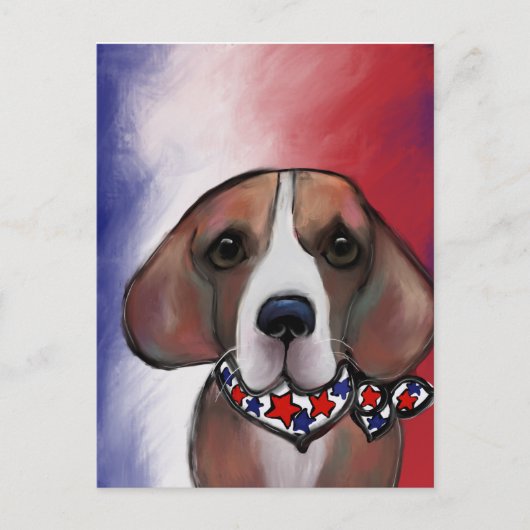 BEAGLE FEIERTAGSPOSTKARTE (Vorderseite)