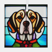 Beagle "Festglas" Ornament Aus Glas (Rückseite)