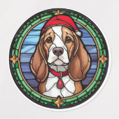 Beagle Festgläser Weihnachten Etiketten (Design 1)