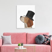 Beagle, Festhund und Hut Leinwanddruck (Insitu (Wohnzimmer))