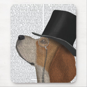 Beagle, Festhund und Hut Mousepad