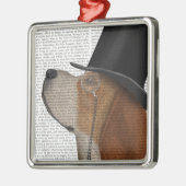 Beagle, Festhund und Hut Ornament Aus Metall (Links)