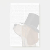 Beagle, Festhund und Hut Post-it Klebezettel (Vorderseite)