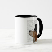 Beagle, Festhund und Hut Tasse (VorderseiteRechts)