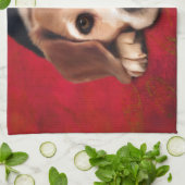 Beagle Fine Art Dog Art Malerei Geschirrtuch (Gefaltet)