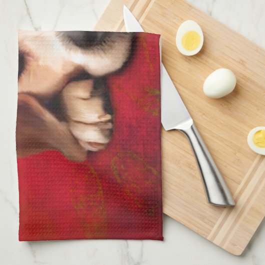 Beagle Fine Art Dog Art Malerei Geschirrtuch (Viertel Falte)