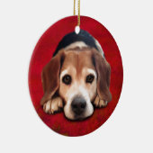 Beagle Fine Art Dog Art Malerei Keramikornament (Rechts)