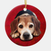 Beagle Fine Art Dog Art Malerei Keramikornament (Vorne)