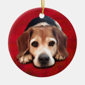 Beagle Fine Art Dog Art Malerei Keramikornament