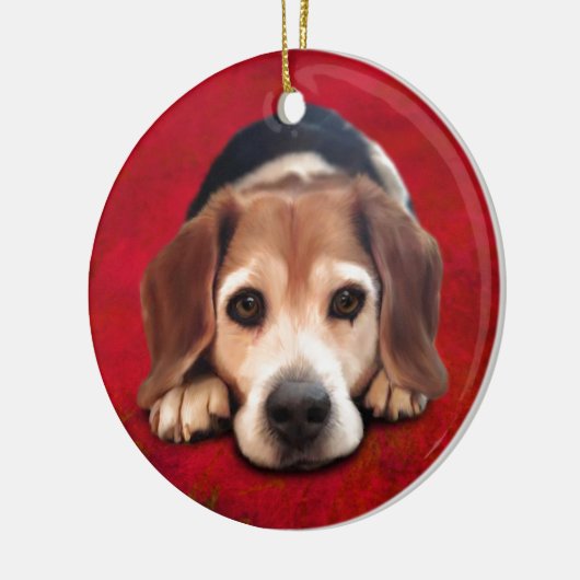 Beagle Fine Art Dog Art Malerei Keramikornament (Links)