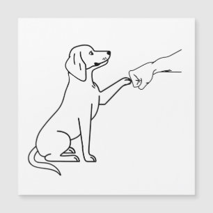 Beagle Fist Bump Geschenk für Hunde Liebhaber Magnetkarte