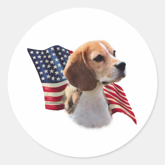 Beagle-Flagge - Aufkleber (Vorderseite)
