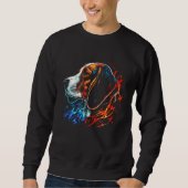Beagle Flames Cute Dog Sweatshirt (Vorderseite)