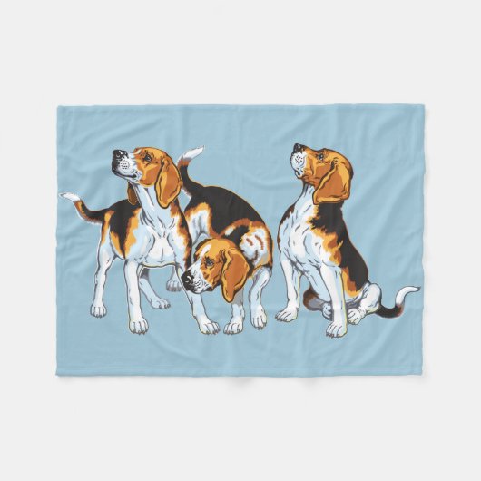 Beagle Fleecedecke (Vorderseite (Horizontal))