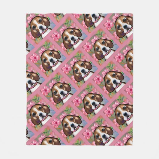 Beagle Fleecedecke (Vorderseite)