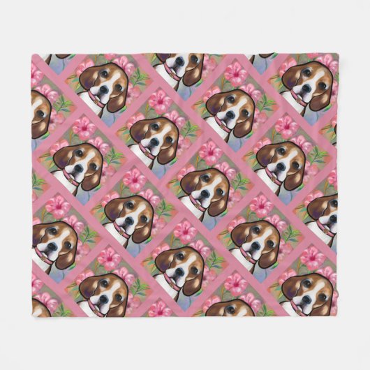Beagle Fleecedecke (Vorderseite (Horizontal))
