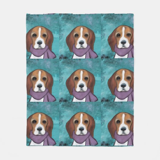 Beagle Fleecedecke (Vorderseite)