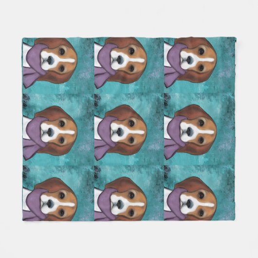 Beagle Fleecedecke (Vorderseite (Horizontal))