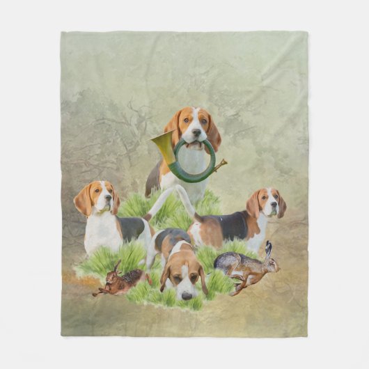 Beagle Fleecedecke (Vorderseite)