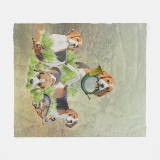 Beagle Fleecedecke (Vorderseite (Horizontal))