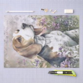 Beagle Floral Dog Seidenpapier (Handwerk)