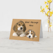 Beagle-Freund-Gruß-Karte Karte (Gelbe Blume)