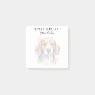 Beagle-Freund monogrammierter Hund Post-it Klebezettel