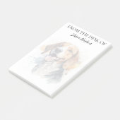 Beagle-Freund monogrammierter Hund Post-it Klebezettel (angewinkelt)