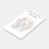 Beagle-Freund monogrammierter Hund Post-it Klebezettel (angewinkelt)