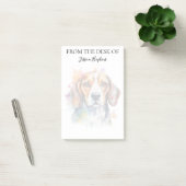 Beagle-Freund monogrammierter Hund Post-it Klebezettel (Büro)