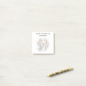 Beagle-Freund monogrammierter Hund Post-it Klebezettel (Auf Schreibtisch)