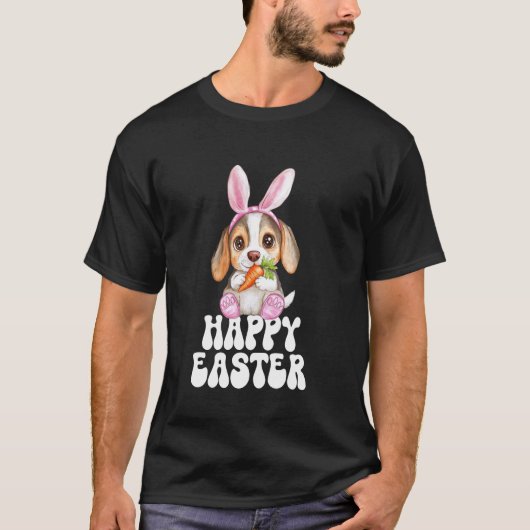 Beagle Frohe Ostern Tag Hund T-Shirt (Vorderseite)