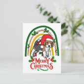 Beagle Frohe Weihnachten (Stehend Vorderseite)