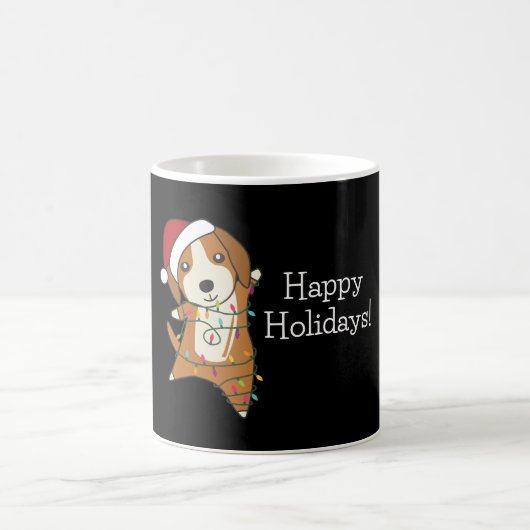 Beagle Frohe Weihnachts-Wintertiere Hunde Kaffee M Kaffeetasse (Mittel)