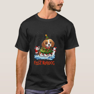 Beagle Frohe Weihnachtsbaumleuchten Hund X Mas Hun T-Shirt