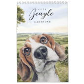 Beagle Funny Cartoon Dog Kalender (Titelbild)