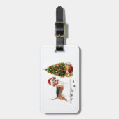 Beagle Funny Christmas Dog mit Baum Gepäckanhänger (Vorderseite vertikal)