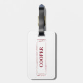 Beagle Funny Christmas Dog mit Baum Gepäckanhänger (Rückseite vertikal)