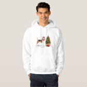 Beagle Funny Christmas Dog mit Baum Hoodie (Vorne ganz)