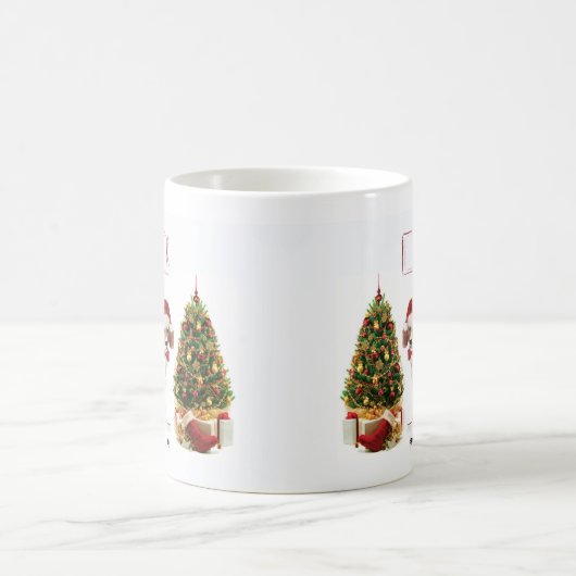 Beagle Funny Christmas Dog mit Baum Kaffeetasse (Mittel)