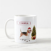 Beagle Funny Christmas Dog mit Baum Kaffeetasse (Links)