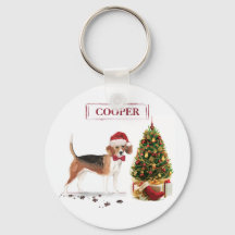 Beagle Funny Christmas Dog mit Baum