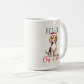 Beagle Funny Dog Pub Weihnachten Kaffee Tasse (VorderseiteRechts)