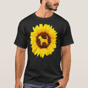 Beagle für Damen Welpen Welpen Hunde Sonnenblume T-Shirt