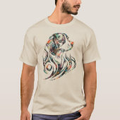 Beagle für farbige Hunde-Zierlogos T-Shirt (Vorderseite)