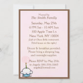 Beagle für Welpengeburt Girl Off Leash Art™ Einladung (Rückseite)