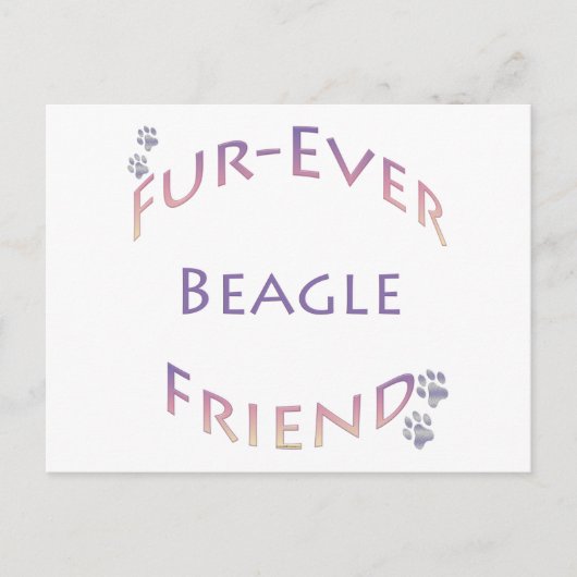 Beagle Furever Postkarte (Vorderseite)