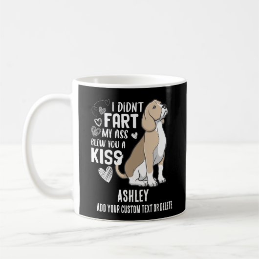 Beagle Furz Kiss Cool Dog Lover Kaffeetasse (Links)